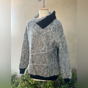 IXOS Beyond Avante Garde pullover sweatshirt top grey cotton wool corse mens S